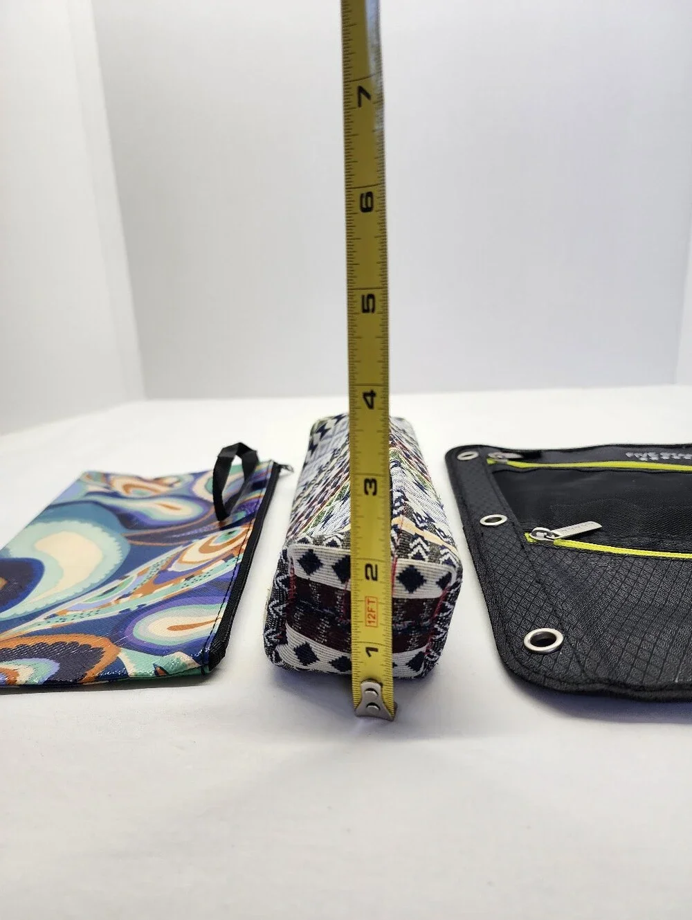 3pc Five Star & Patterned Pencil Pouches